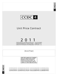 CCDC #4-Unit Price Contract