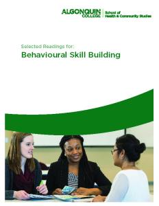 Behaviour Skill Building - Selected Readings