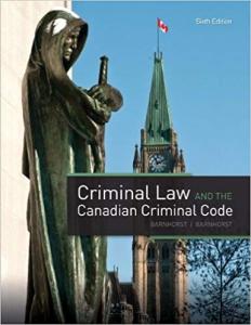 9780070329706 Criminal Law & The Canadian Criminal Code