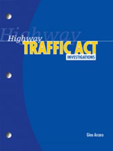 9781552392522 Highway Traffic Act Investigations