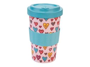 3830066920137 Wood Way Bamboo Cup 500ml - Candy Hearts